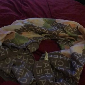 Channel silk scarf